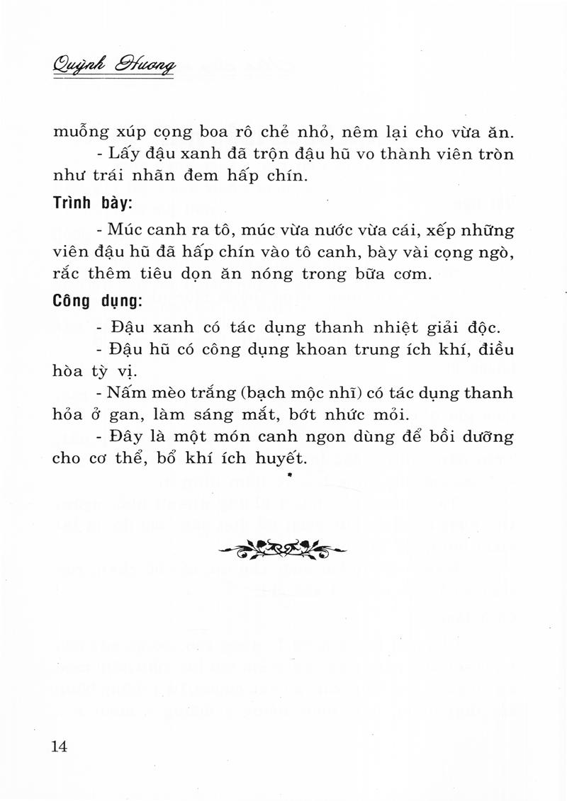 Món Chay Ngon, Bỗ Dưỡng