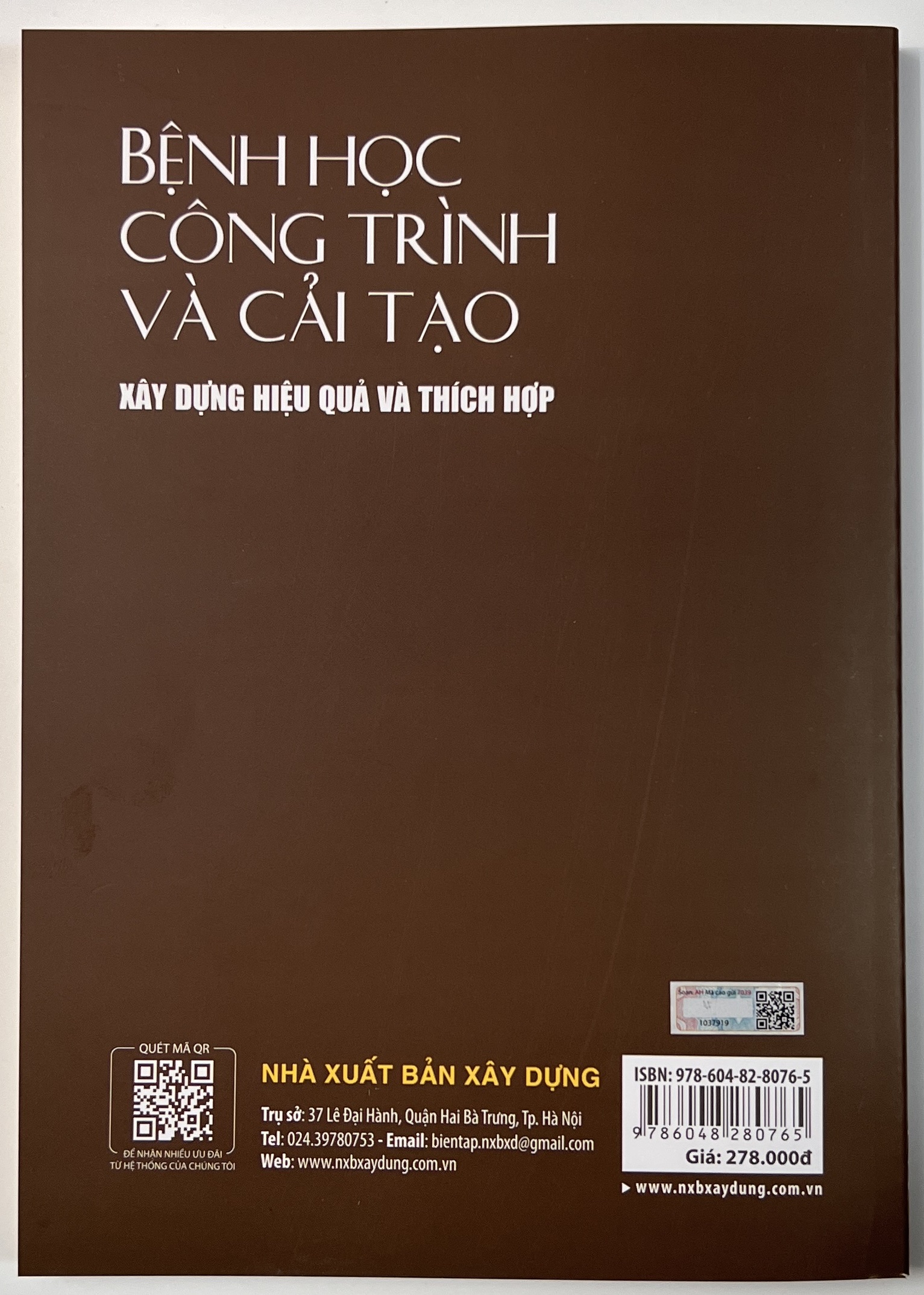 Sách - Bệnh Học Công Trình Và Cải Tạo Xây Dựng Hiệu Quả Và Thích Hợp