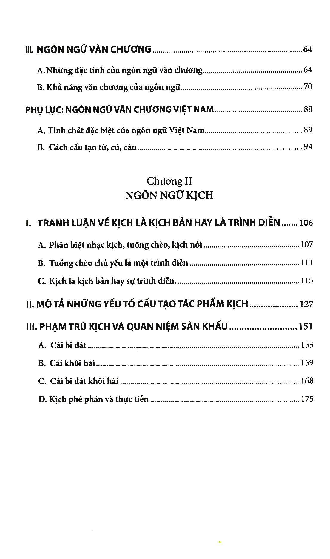 Lược Khảo Văn Học II – Ngôn Ngữ Văn Chương Và Kịch
