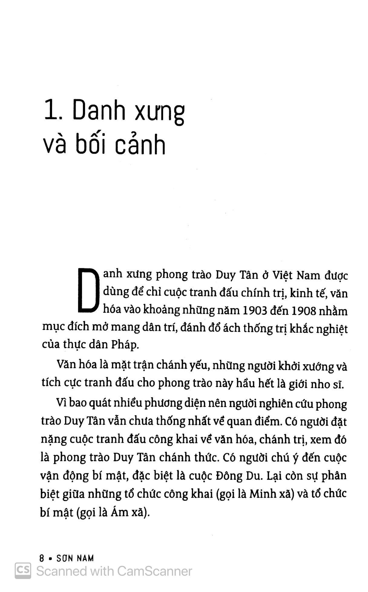 Sơn Nam - Phong Trào Duy Tân Ở Bắc, Trung, Nam - Miền Nam Đầu Thế Kỷ XX - Thiên Địa Hội Và Cuộc Minh Tân