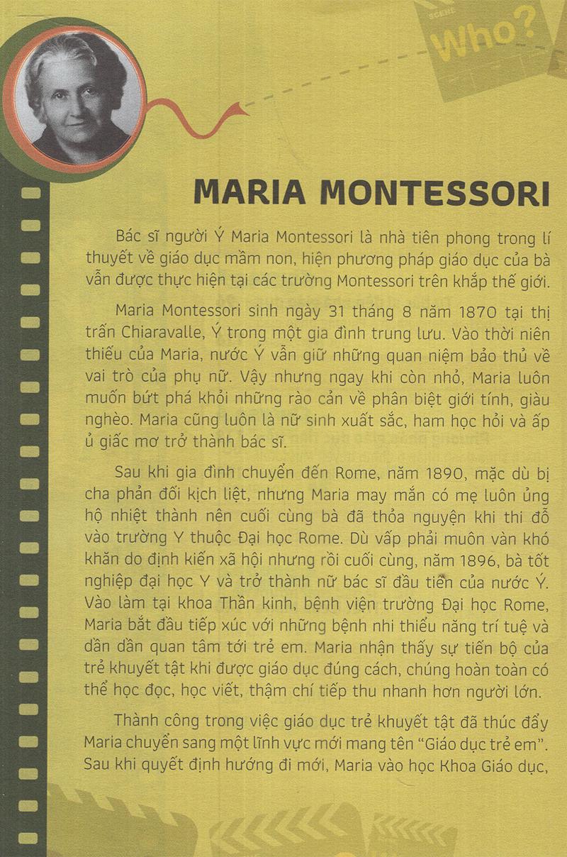 Who? Chuyện Kể Về Danh Nhân Thế Giới - Maria Montessori (Tái Bản 2023)