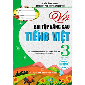 Sách - Vở Bài Tập Nâng Cao Tiếng Việt Lớp 3 - Tập 2 - Biên Soạn Theo Chương Trình GDPT Mới - Hồng Ân