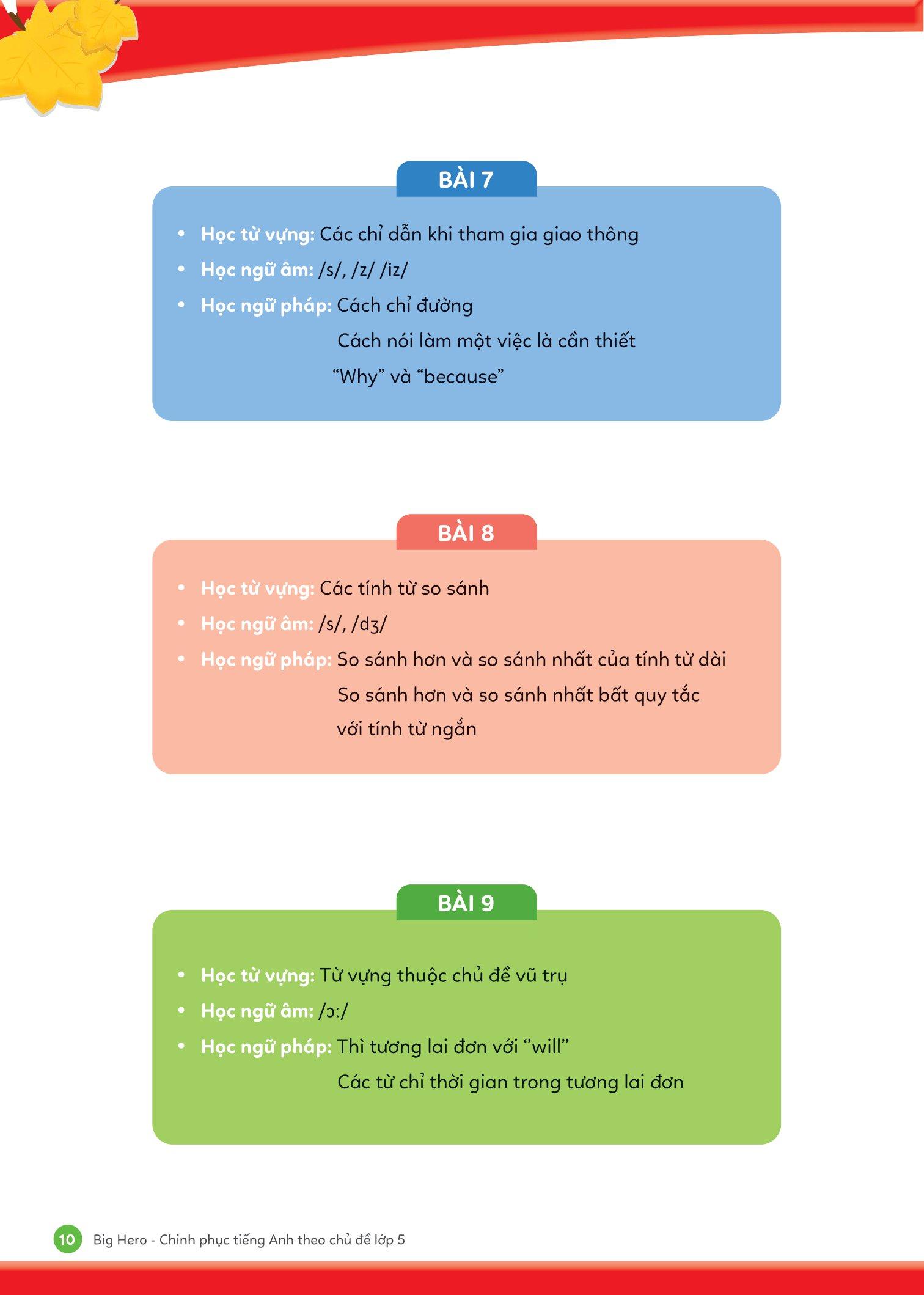 Big Hero Chinh Phục Tiếng Anh Theo Chủ Đề Lớp 5