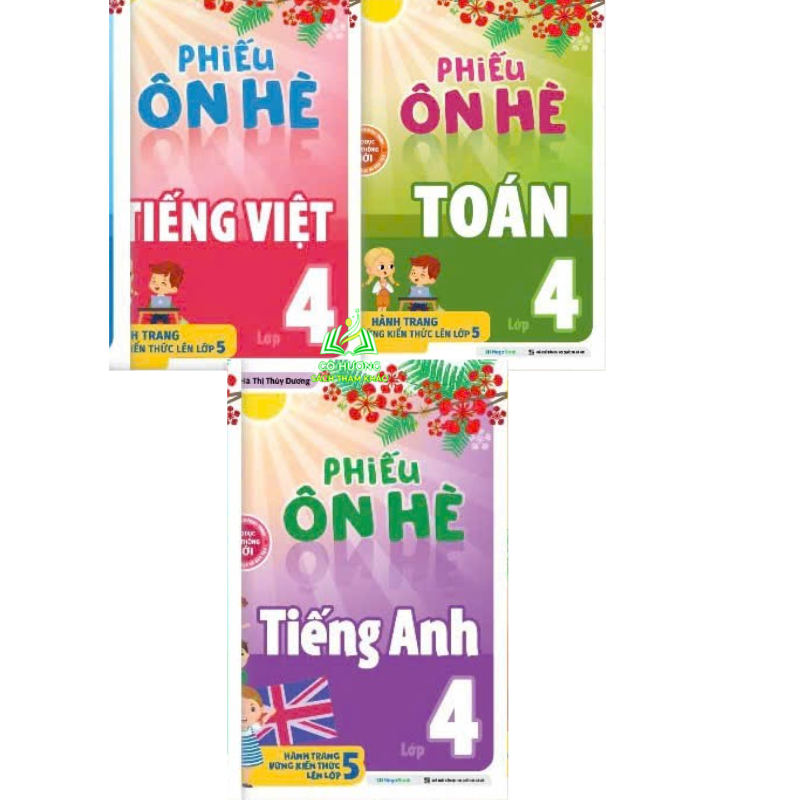 Sách - Phiếu ôn hè Toán Tiếng Việt Tiếng Anh Lớp 1.2.3.4