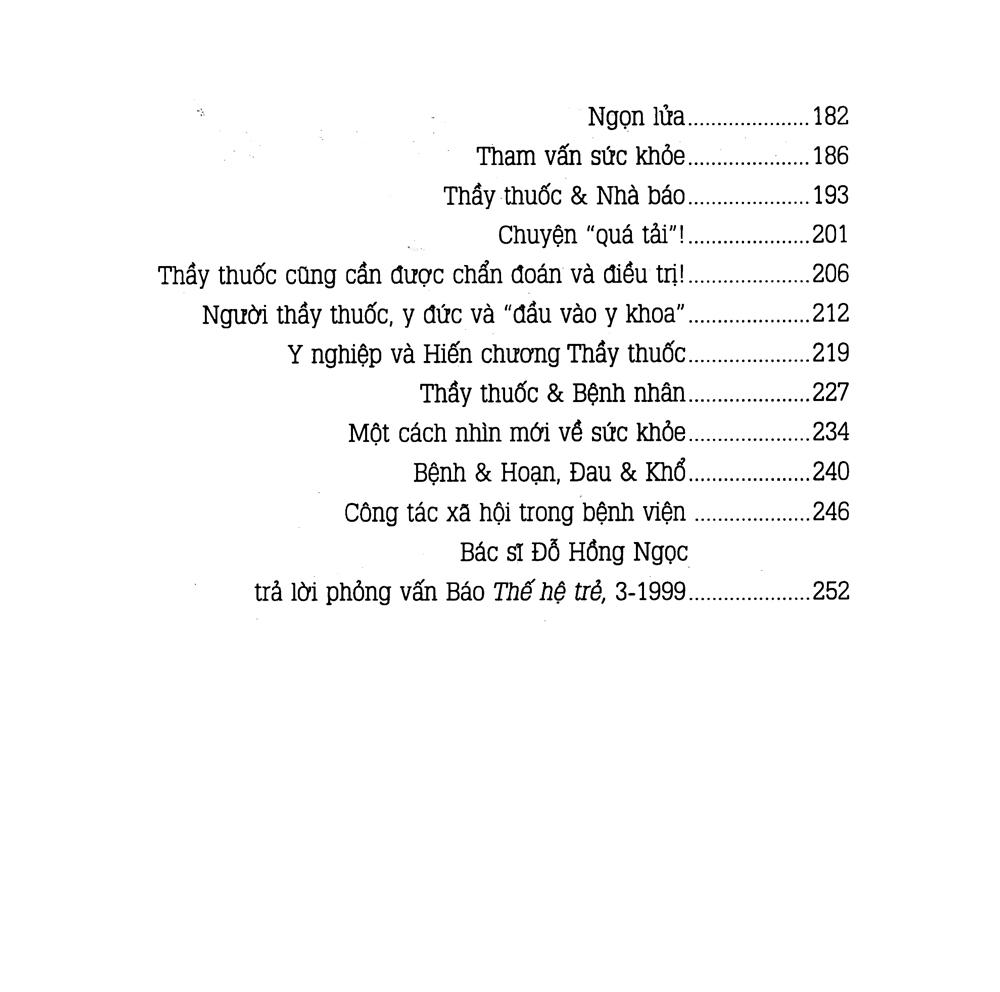 Thầy Thuốc Và Bệnh Nhân (Tái Bản 2019)
