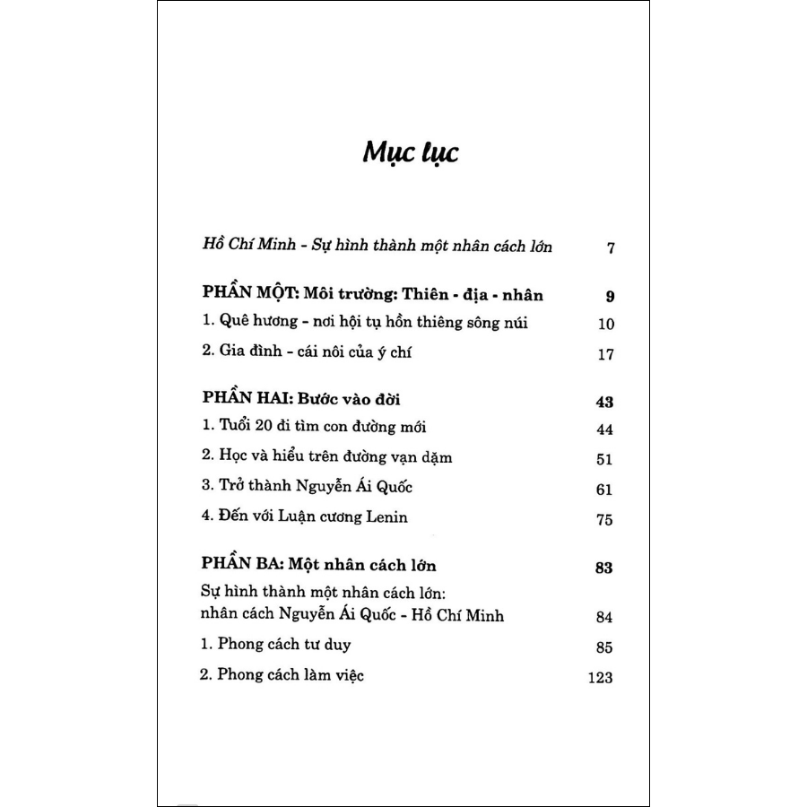 Hồ Chí Minh Sự Hình Thành Một Nhân Cách Lớn