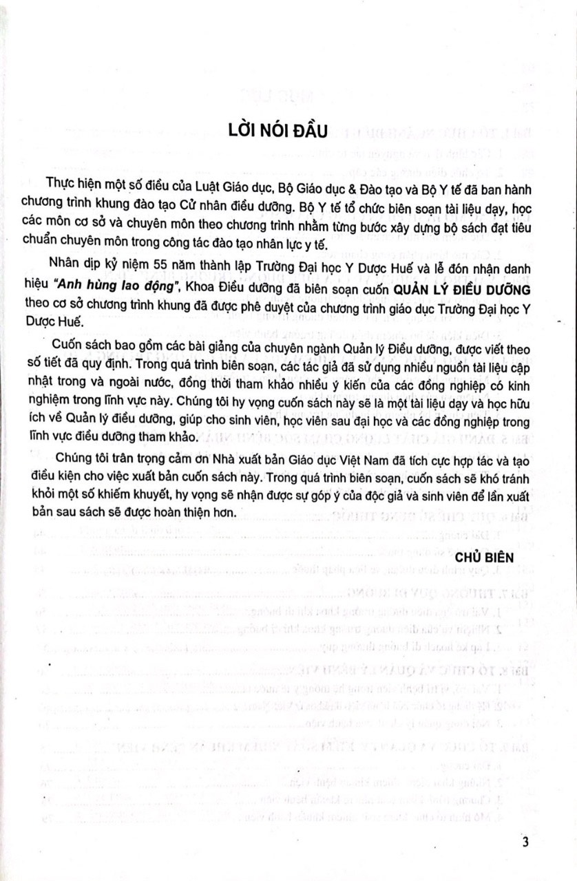 Quản lý điều dưỡng (dùng cho đào tạo cử nhân điều dưỡng)
