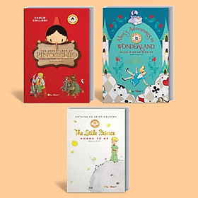 Sách song ngữ kinh điển: Hoàng tử bé, Alice ở xứ sở diệu kỳ, Pinocchio, Truyện song ngữ tặng file nghe và note từ vựng