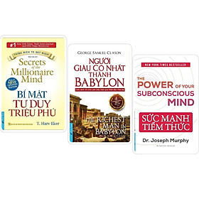 Sách - Combo Bí mật tư duy triệu phú + Người giàu có nhất thành Babylon + Sức mạnh tiềm thức - FirstNews