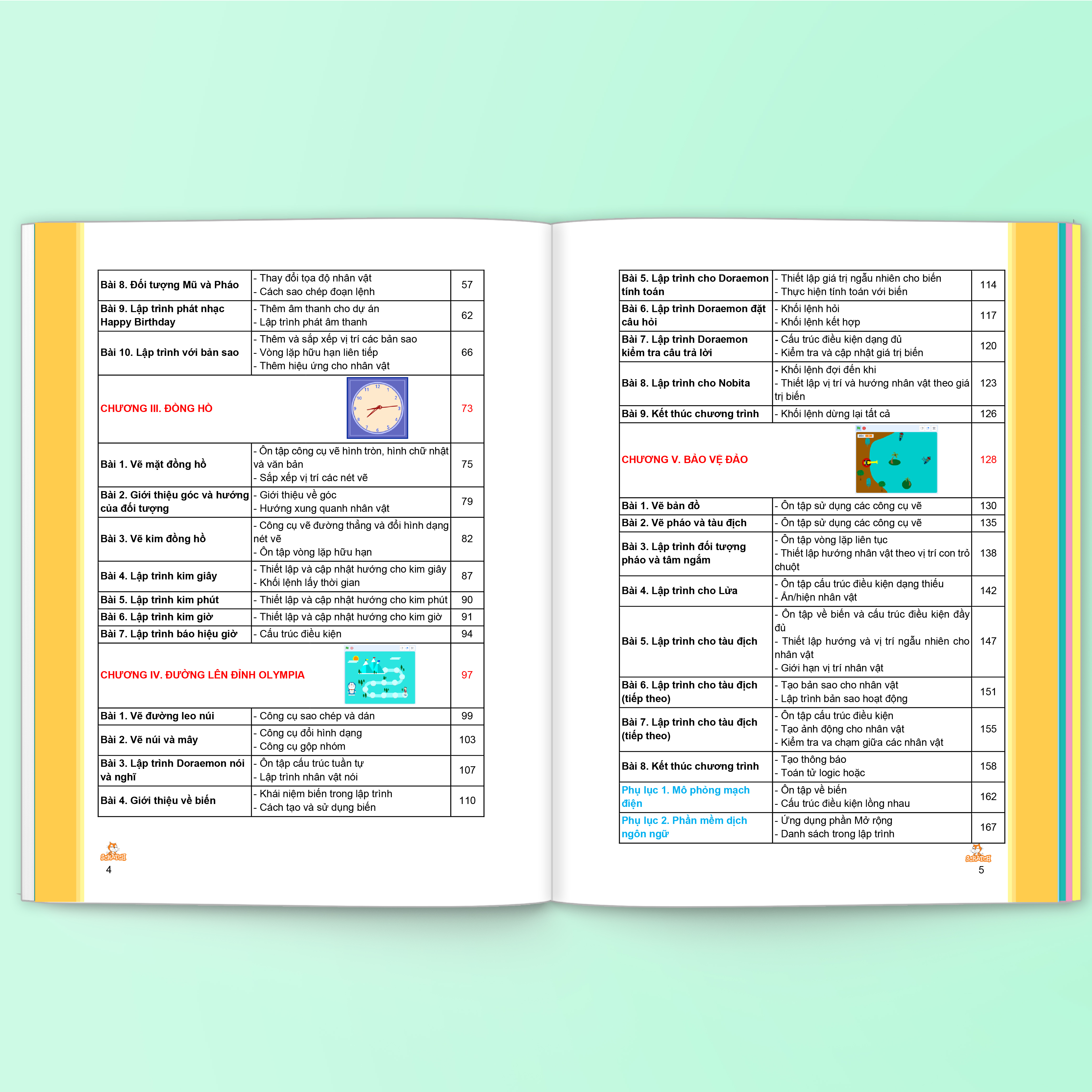 Combo 2 sách Luyện thi hội thi tin học trẻ với Scratch 3 cấp Tiểu học