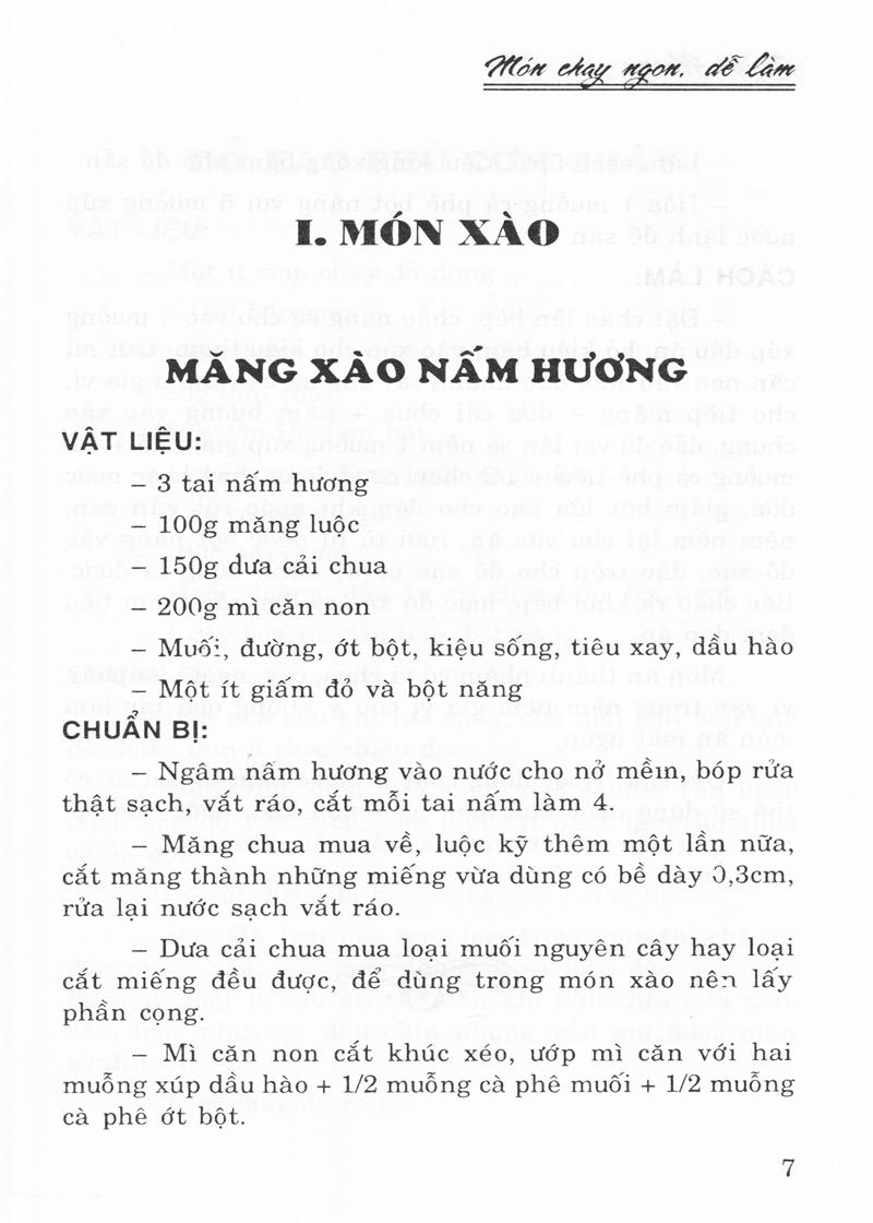 Món Chay Ngon, Dễ Làm (Tái Bản 2014)