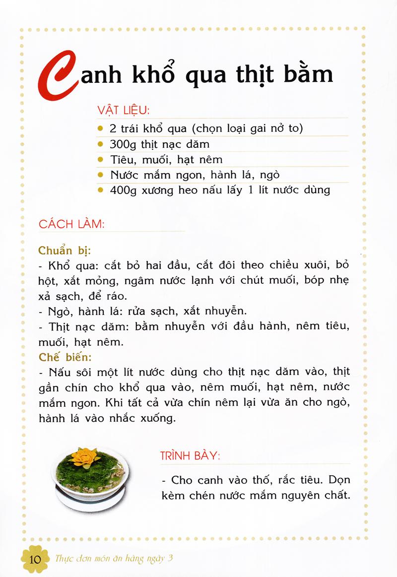 Thực Đơn Món Ăn Hàng Ngày -Tập3