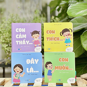 Bộ Sách - Bé Học Giao Tiếp Phần 1 - Sách Song Ngữ Anh Việt Cho Bé - Lionbooks - Bìa Cứng