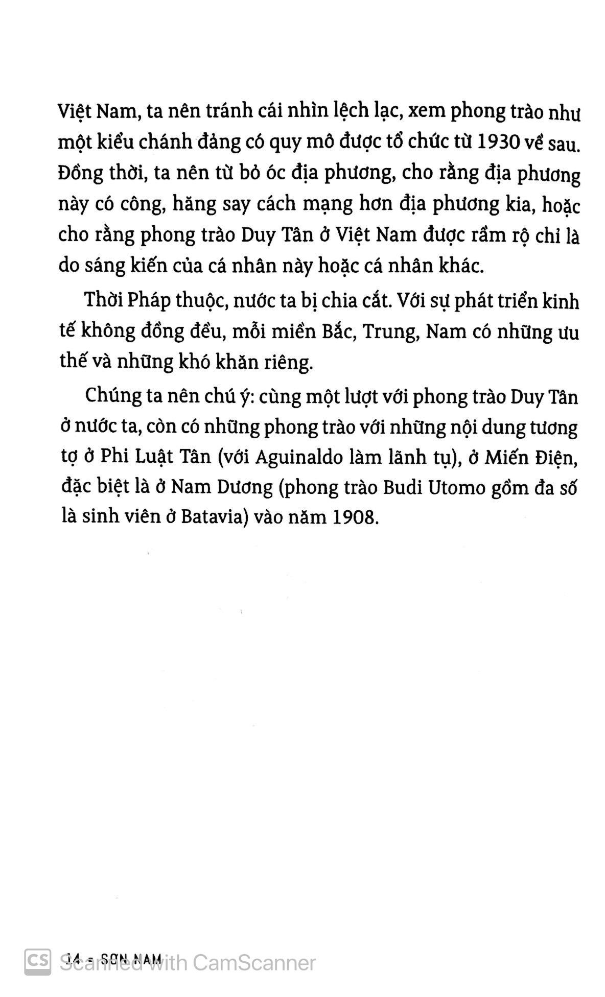 Sơn Nam - Phong Trào Duy Tân Ở Bắc, Trung, Nam - Miền Nam Đầu Thế Kỷ XX - Thiên Địa Hội Và Cuộc Minh Tân