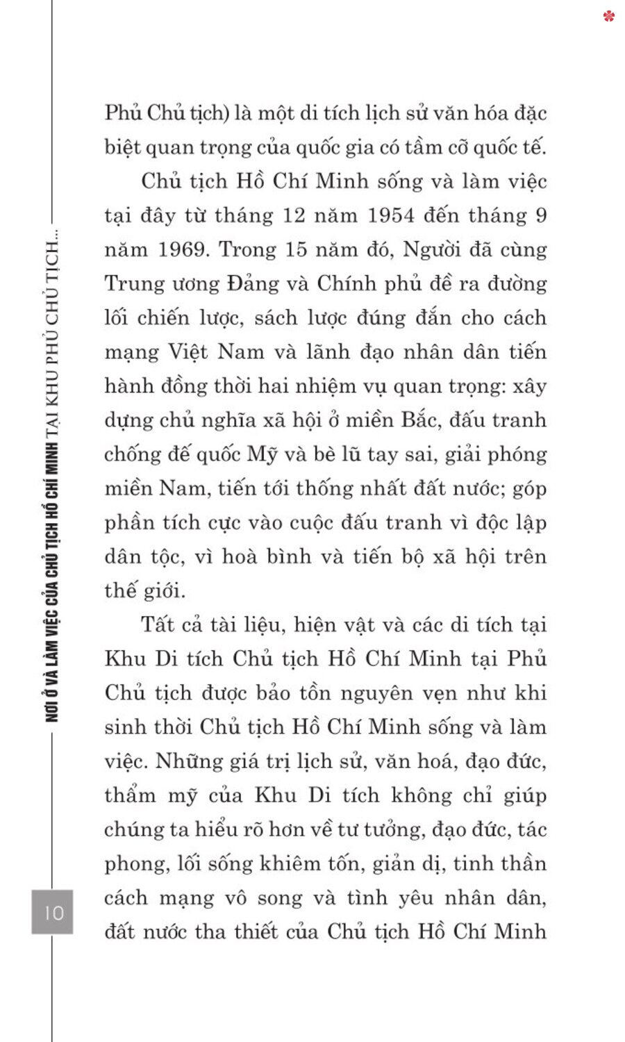 Nơi ở và làm việc của Chủ tịch Hồ Chí Minh tại Khu Phủ Chủ tịch - Hà Nội - bản in 2025