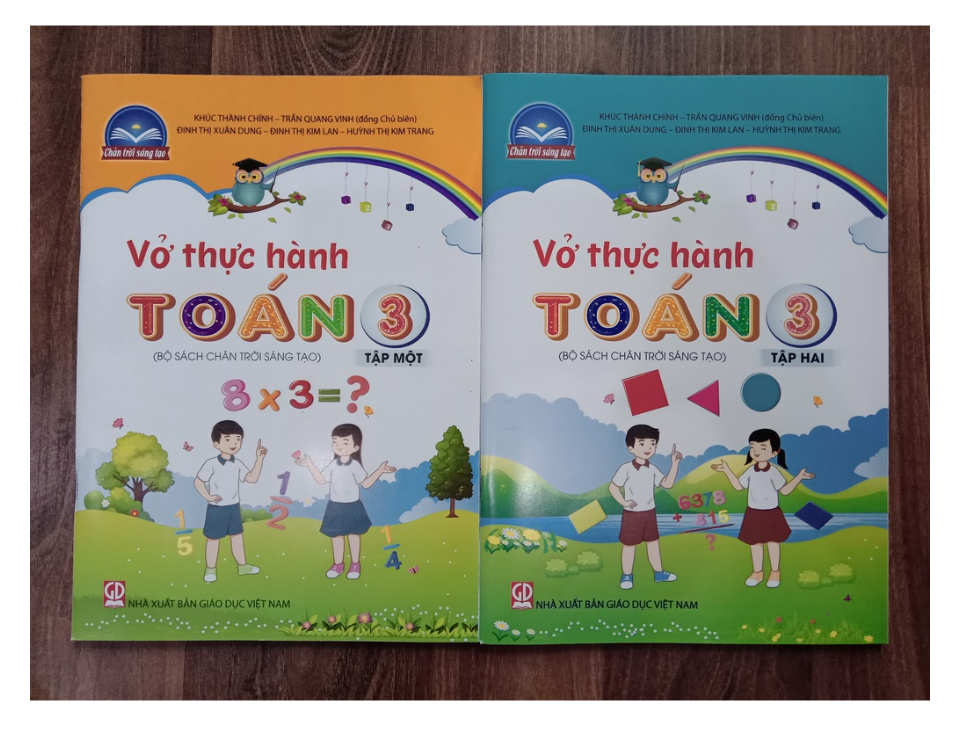 Sách - Combo Vở thực hành Toán 3 - Tập 1 + 2 ( Bộ Chân trời sáng tạo )