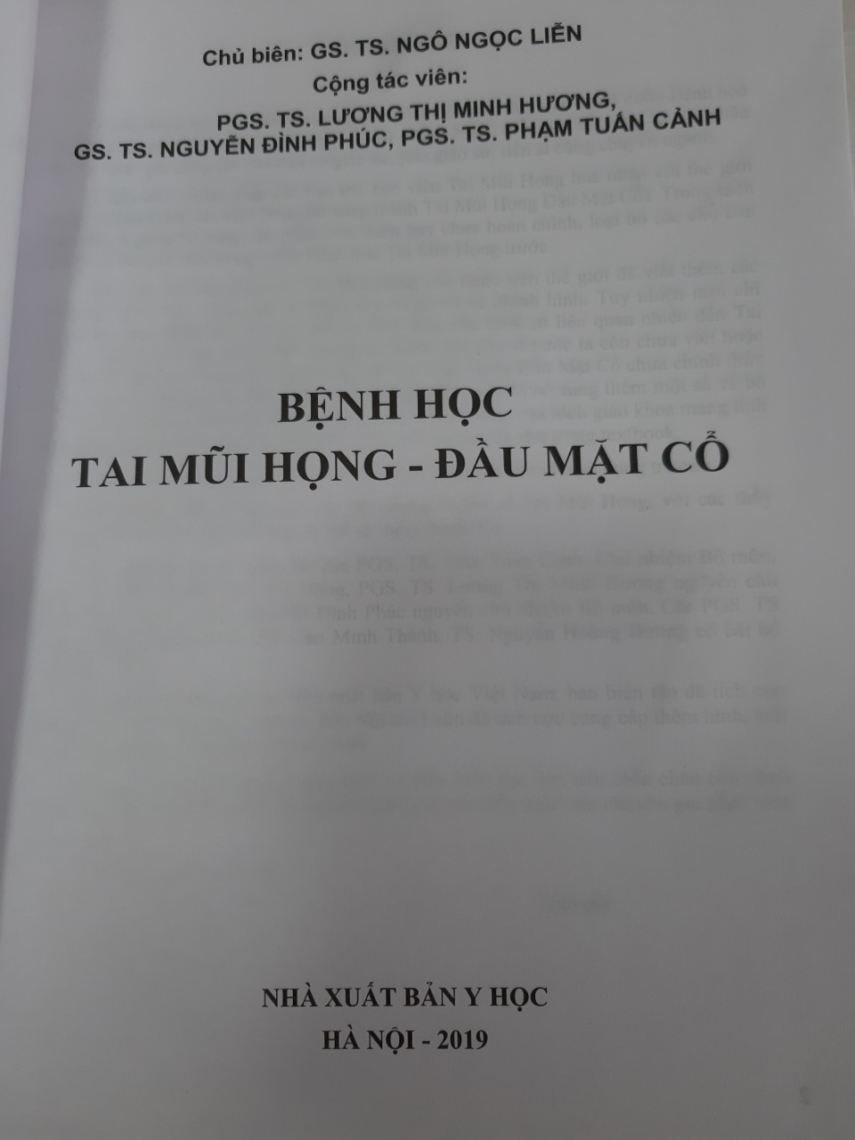 Bệnh Học Tai Mũi Họng - Đầu Mặt Cổ