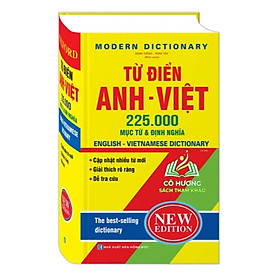 Sách - Từ điển Anh Việt 225.000 mục từ và định nghĩa (Bìa Cứng) - tái bản