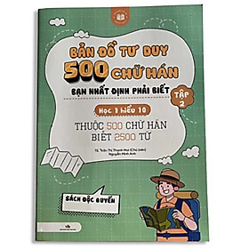 Bản đồ tư duy 500 chữ Hán tập 2 - Học từ vựng tiếng Trung qua sơ đồ tư duy dành cho người mới bắt đầu - nhiều tác giả - NXB Văn Học - BÁC NHÃ