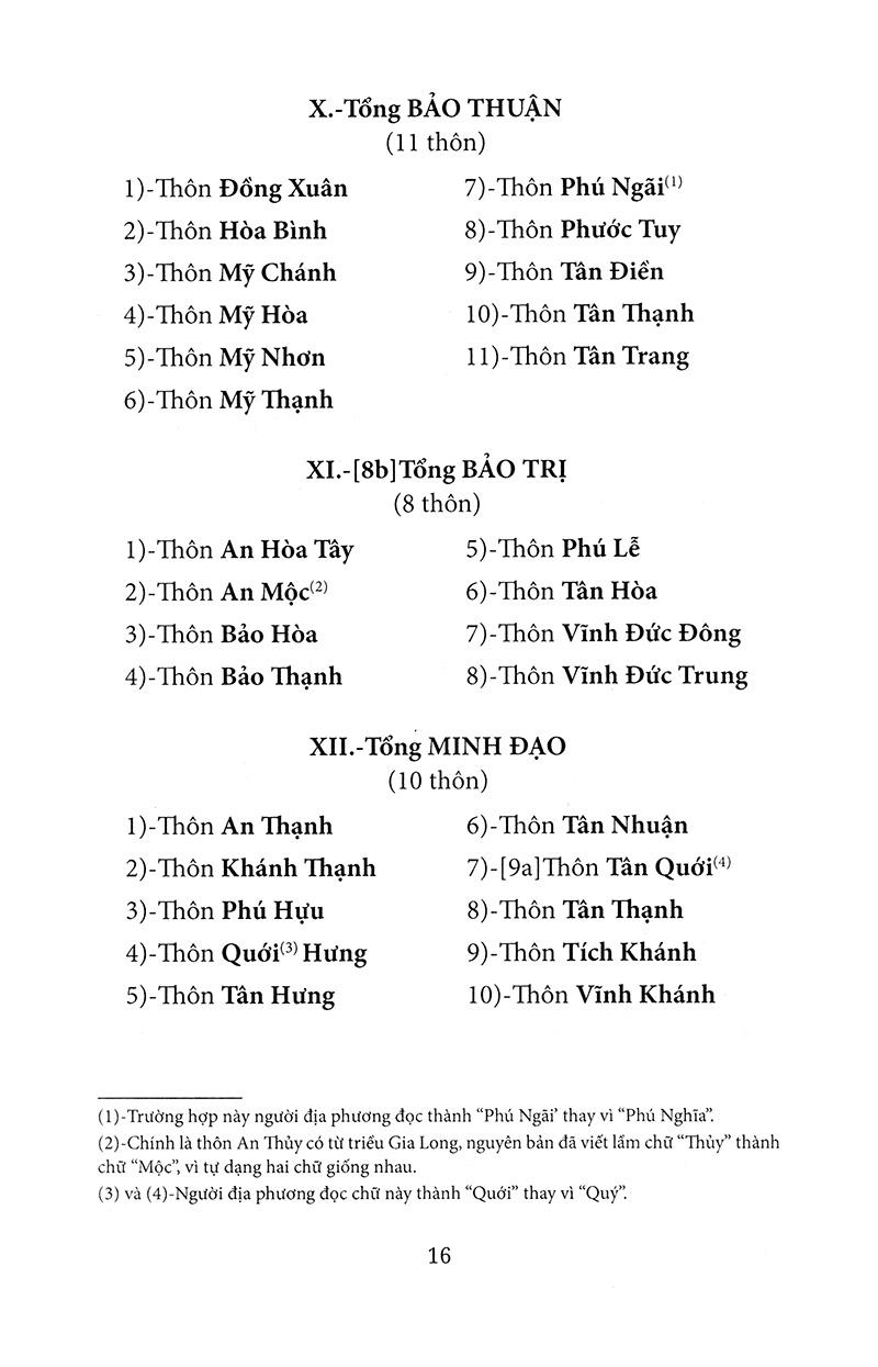 Nam Kỳ Địa Hạt Tổng Thôn Danh Hiệu Mục Lục - San Định Năm Nhâm Thìn 1892