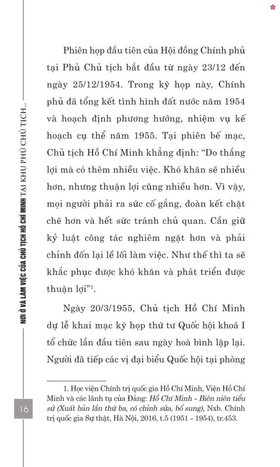 Nơi ở và làm việc của Chủ tịch Hồ Chí Minh tại Khu Phủ Chủ tịch - Hà Nội - bản in 2025