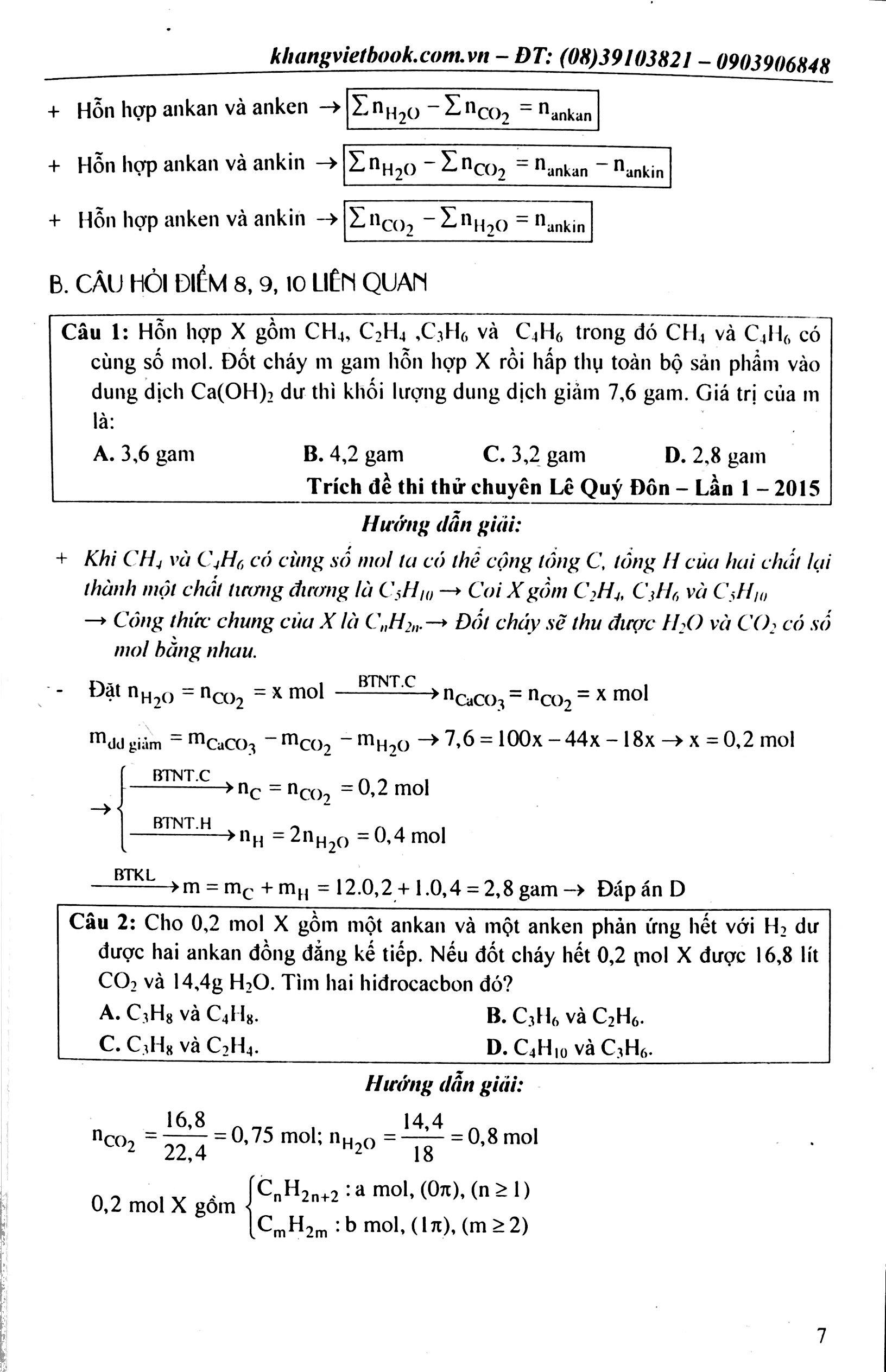 Chinh Phục điểm 8, 9, 10 Hóa Học - Quyển 2: Hữu Cơ