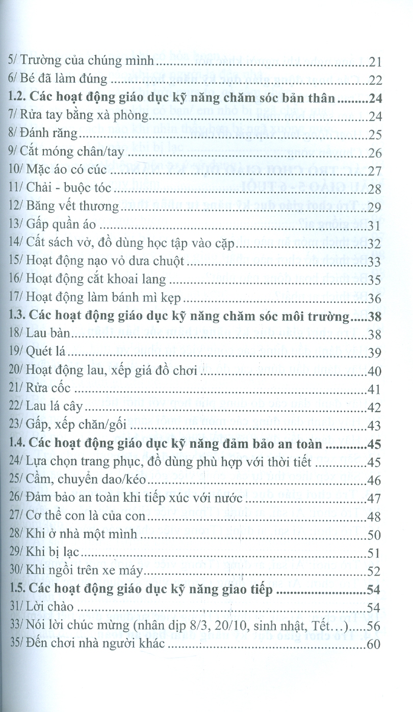 Tuyển Tập Các Hoạt Động Giáo Dục Kỹ Năng Sống Cho Trẻ Mẫu Giáo 5-6 Tuổi