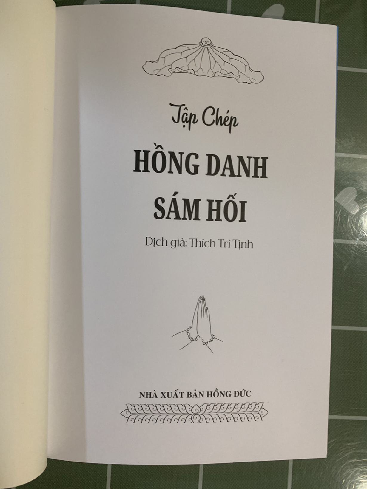 Tập Chép kinh Hồng danh sám hối