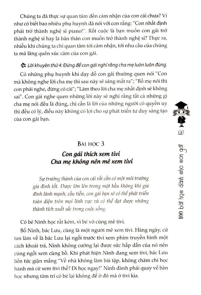 100 Bài Học Dành Cho Con Gái (Tái Bản)