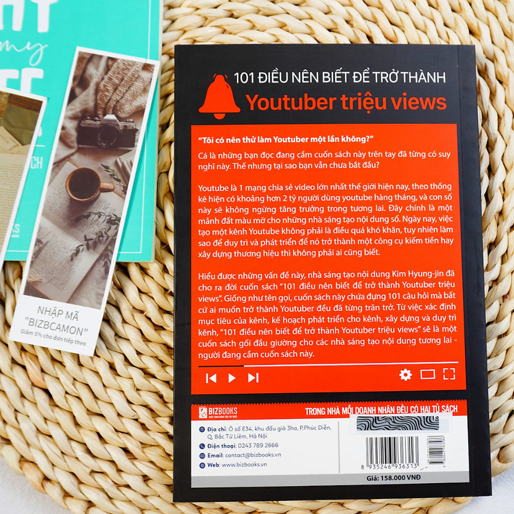 Sách 101 Điều Nên Biết Để Trở Thành Youtuber Triệu Views Cách Kiếm Tiền Từ Youtube, Định Hướng Và Tạo Một Kênh Từ Cơ Bản Đến Nâng Cao MCBooks