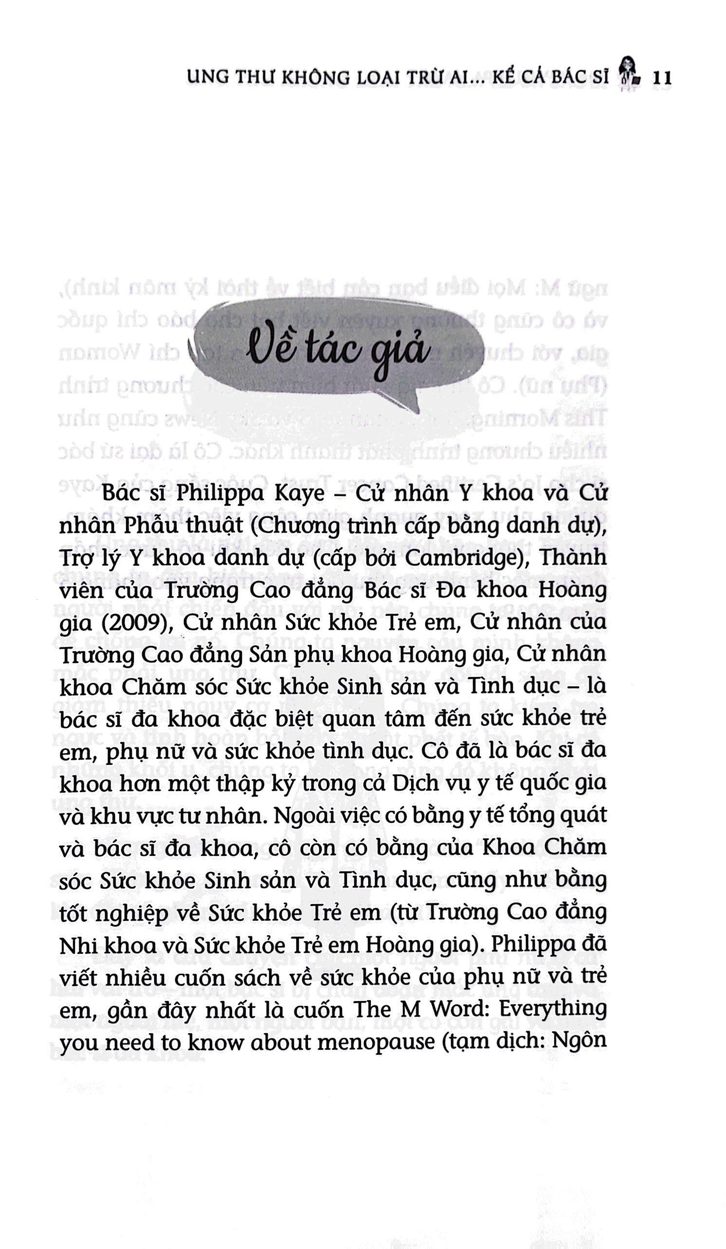 Ung Thư Không Loại Trừ Ai... Kể Cả Bác Sĩ