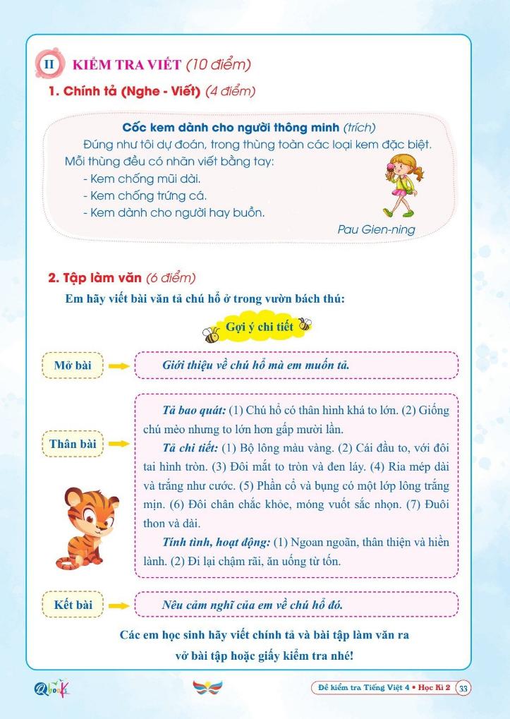 Đề Kiểm Tra Tiếng Việt 4 - Học Kì 2 (Cánh Diều)