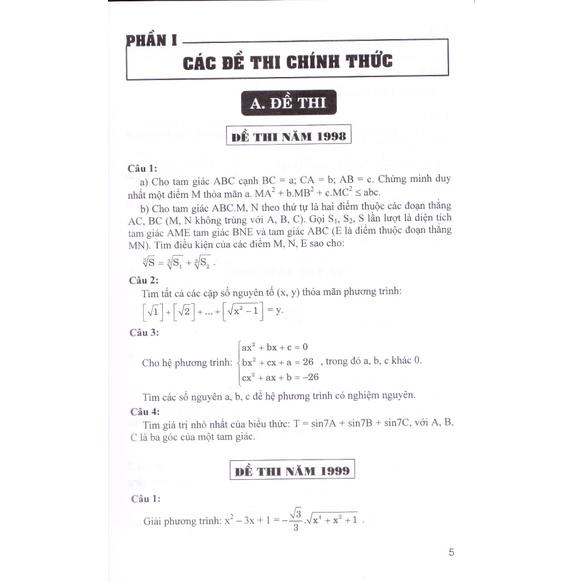 Sách - Tuyển tập 25 năm đề thi Olympic 30 tháng 4 Toán học 10 (1998 - 2019)