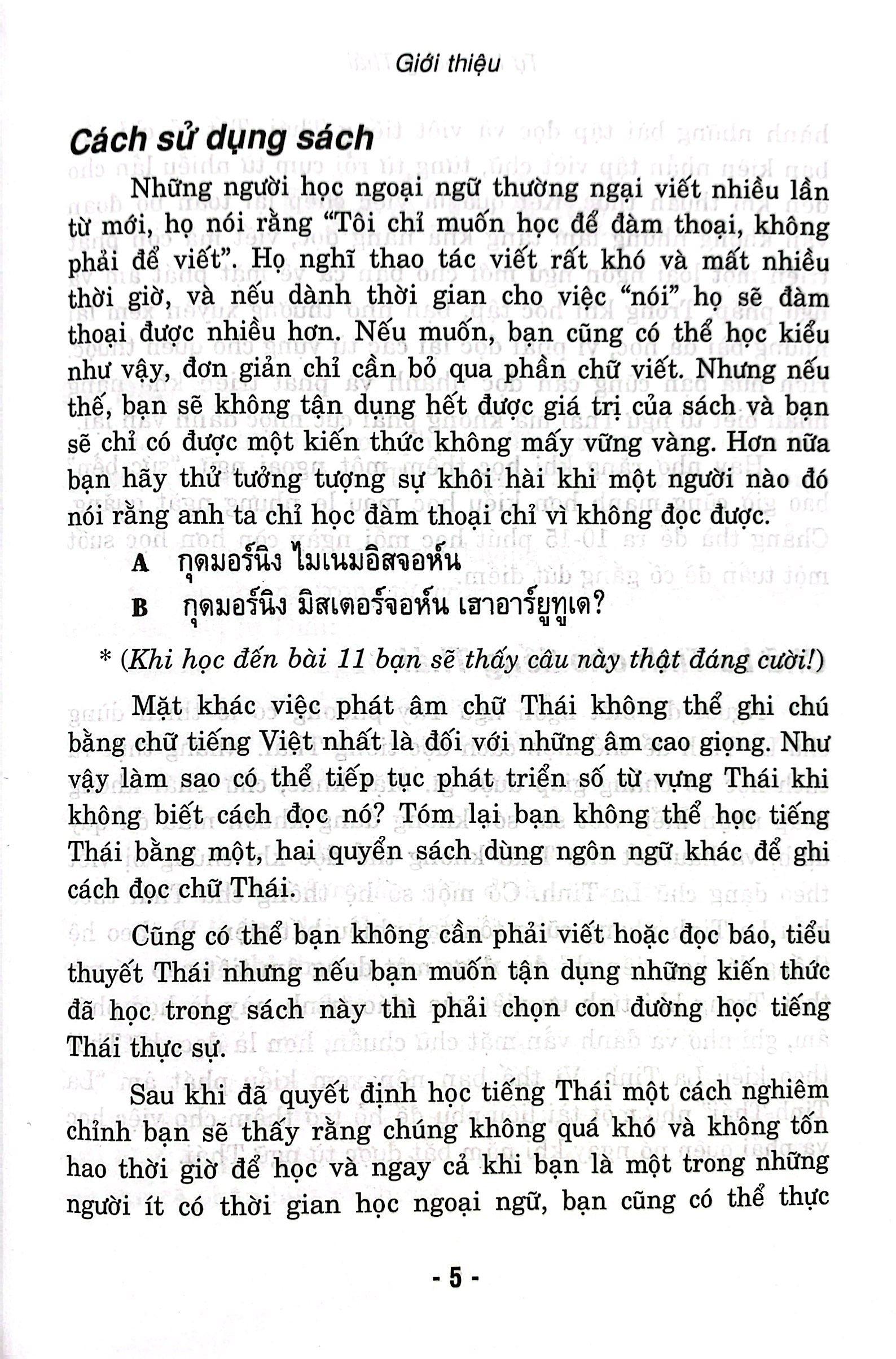 Tự Học Tiếng Thái Cho Người Mới Bắt Đầu