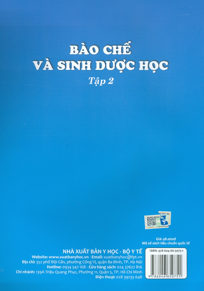 Bào Chế Và Sinh Dược Học Tập 2 (Sách đào tạo dược sĩ đại học)