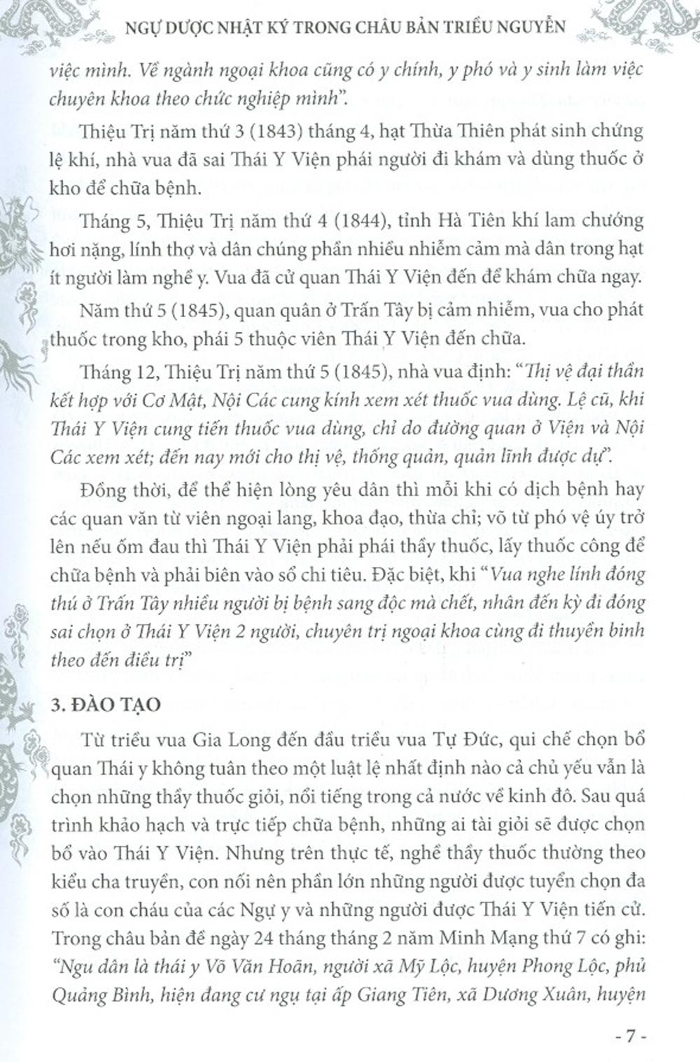 Ngự Dược Nhật ký Trong Châu Bản Triều Nguyễn
