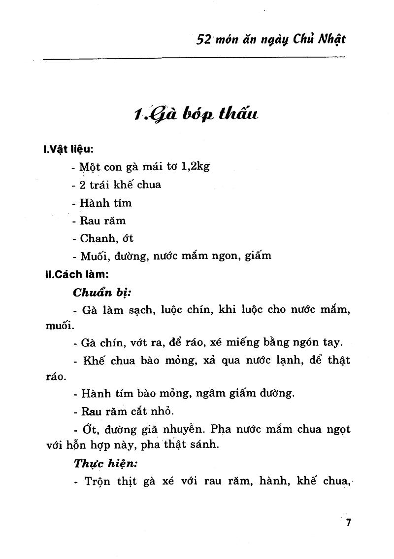 52 Món Ăn Ngày Chủ Nhật