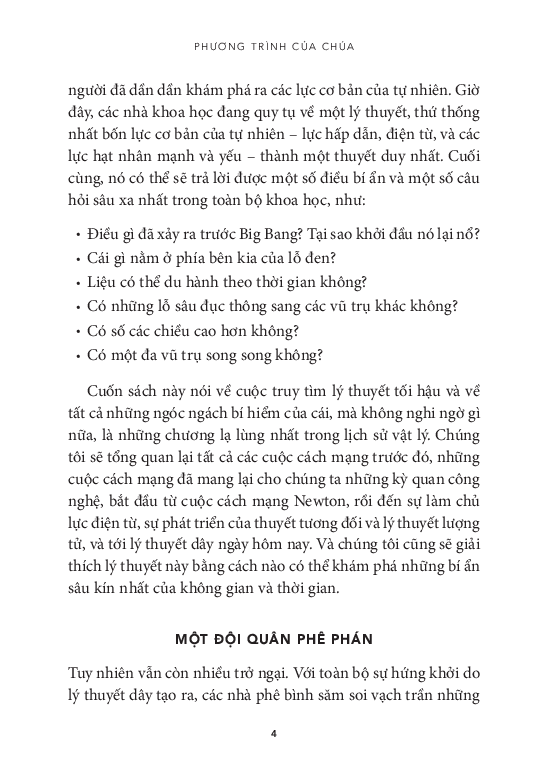 Khoa Học Khám Phá - Phương Trình Của Chúa - Cuộc Truy Tìm Lý Thuyết Của Vạn Vật