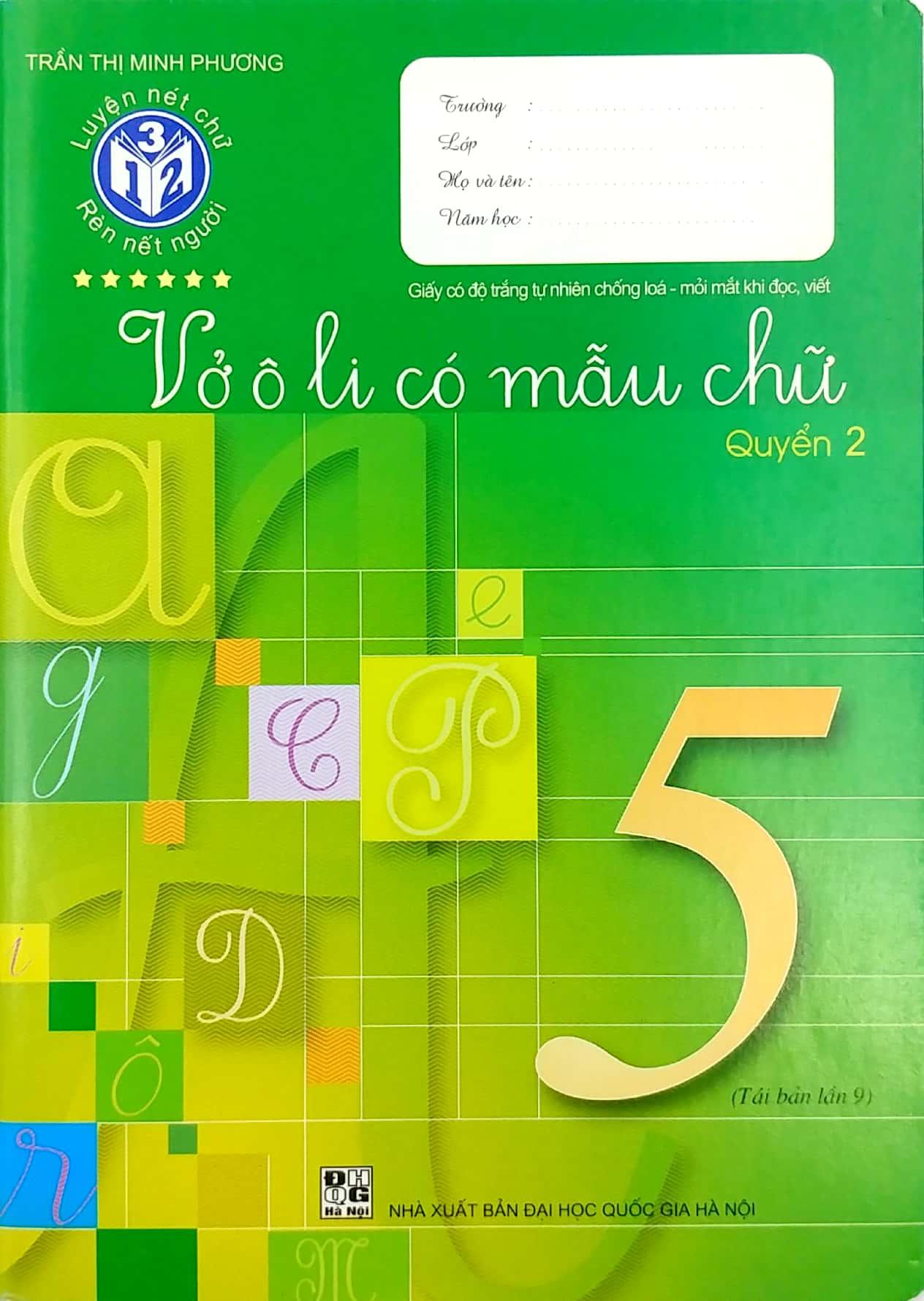 Vở Ô Li Có Mẫu Chữ 5 - Tập 2