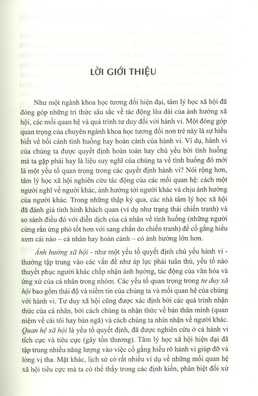 Tâm Lý Học Xã Hội Trong Cuộc Sống Hiện Đại (Tái bản lần 1) - Bìa Cứng