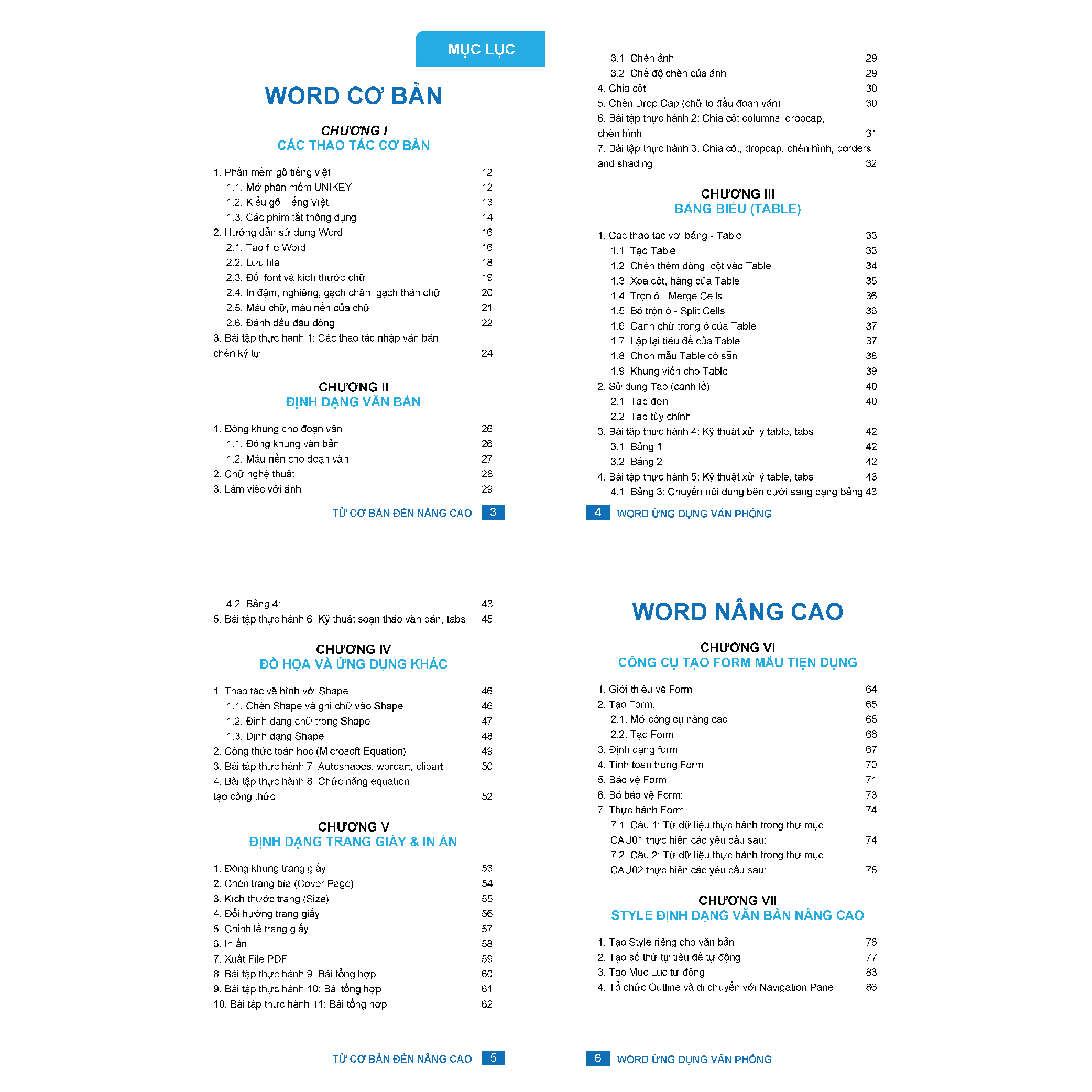 Combo 4 Sách Excel - Word - PowerPoint - Google Sheets Ứng Dụng Văn Phòng Kèm Khoá Học Video ĐÀO TẠO TIN HỌC