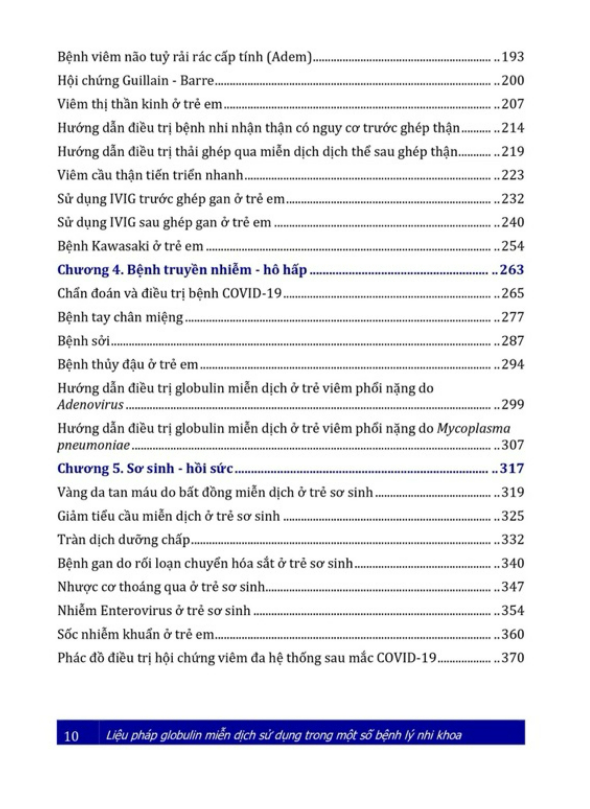 Sách - Liệu pháp Globulin miễn dịch sử dụng trong một số bệnh lý nhi khoa (Y)