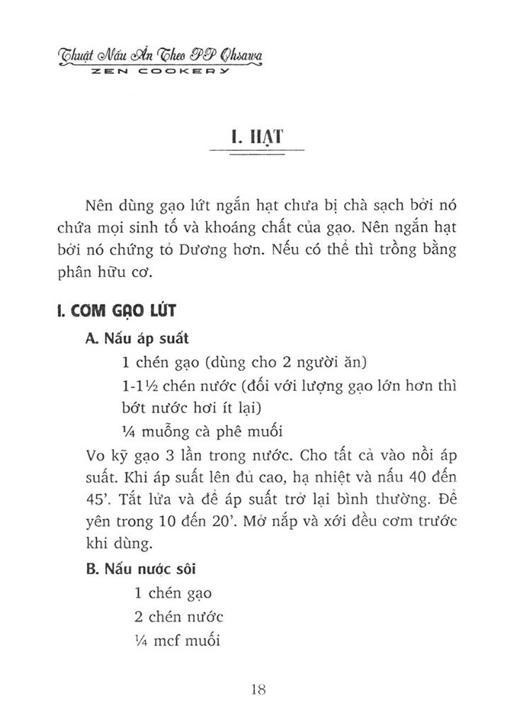 Thuật Nấu Ăn Theo Phương Pháp Ohsawa