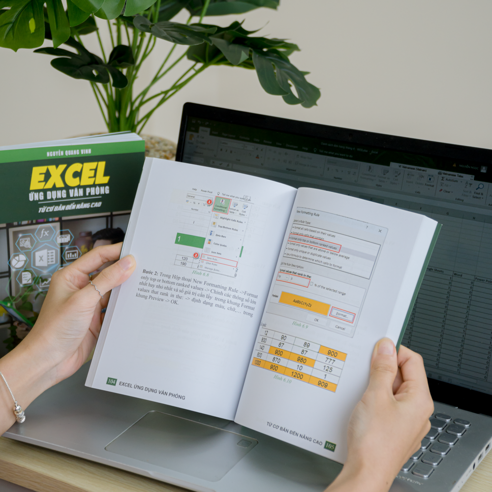 Combo 4 Sách Excel - Word - PowerPoint - Google Sheets Ứng Dụng Văn Phòng Kèm Khoá Học Video ĐÀO TẠO TIN HỌC