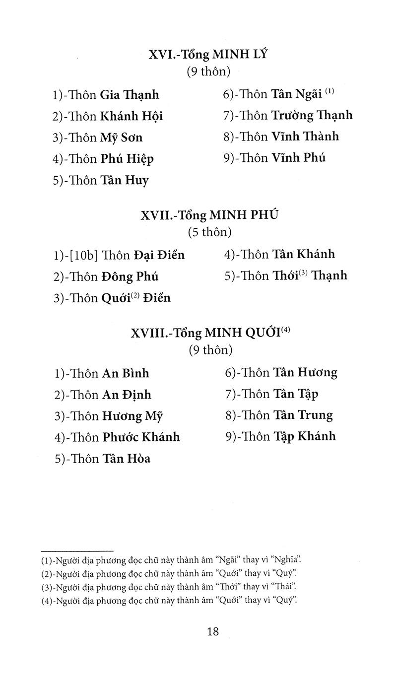 Nam Kỳ Địa Hạt Tổng Thôn Danh Hiệu Mục Lục - San Định Năm Nhâm Thìn 1892