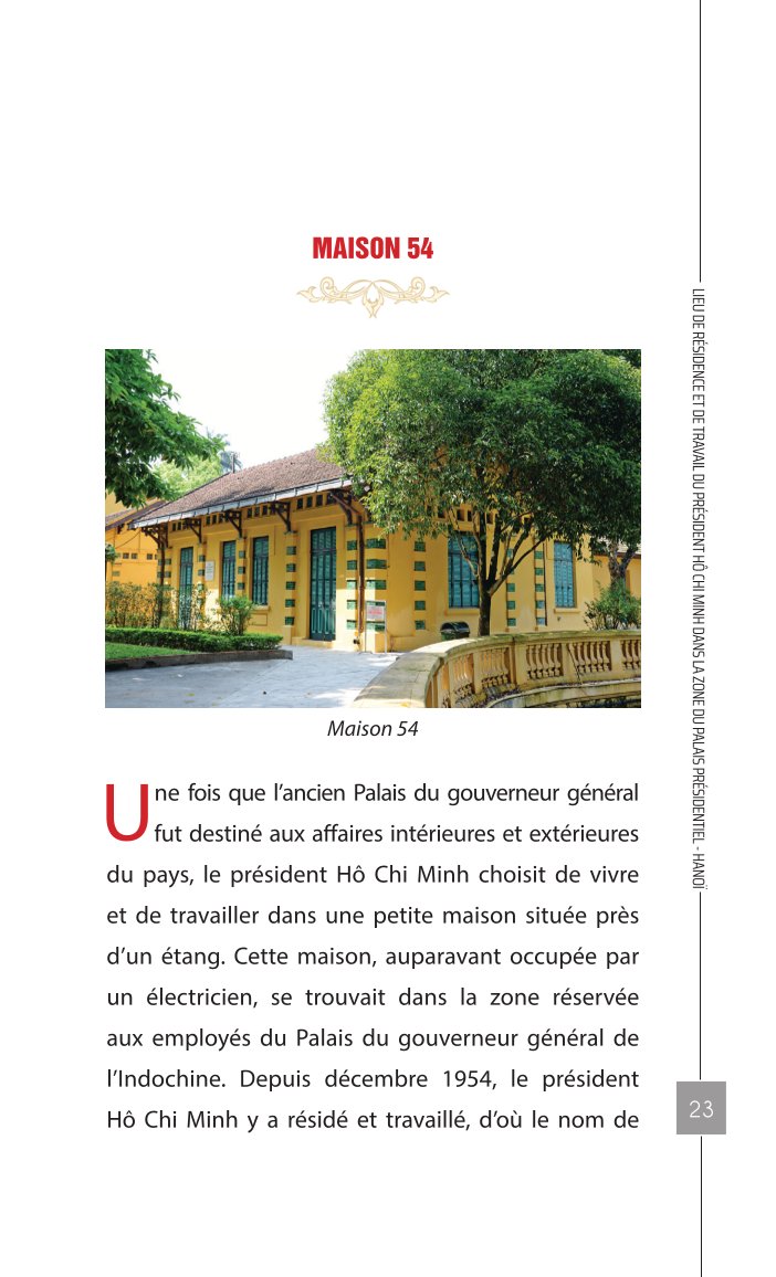 Lieu de residence et de travail du pesident Ho Chi Minh dans la zone du palais presidentiel - Hà Nội
