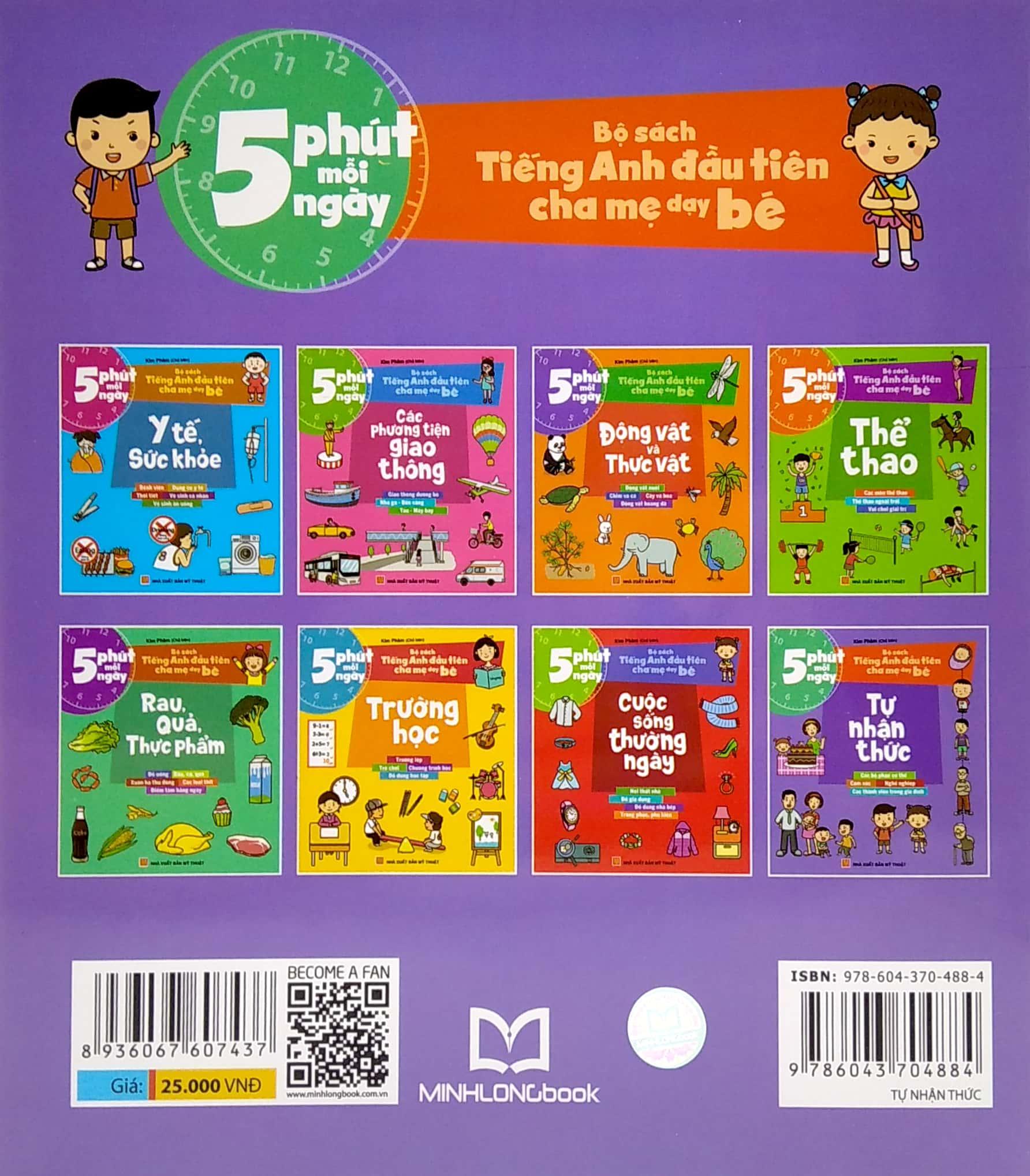 5 Phút Mỗi Ngày - Bộ Sách Tiếng Anh Đầu Tiên Cha Mẹ Dạy Bé - Tự Nhận Thức (Tái Bản 2022)