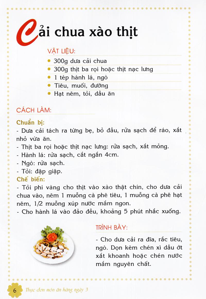 Thực Đơn Món Ăn Hàng Ngày -Tập3