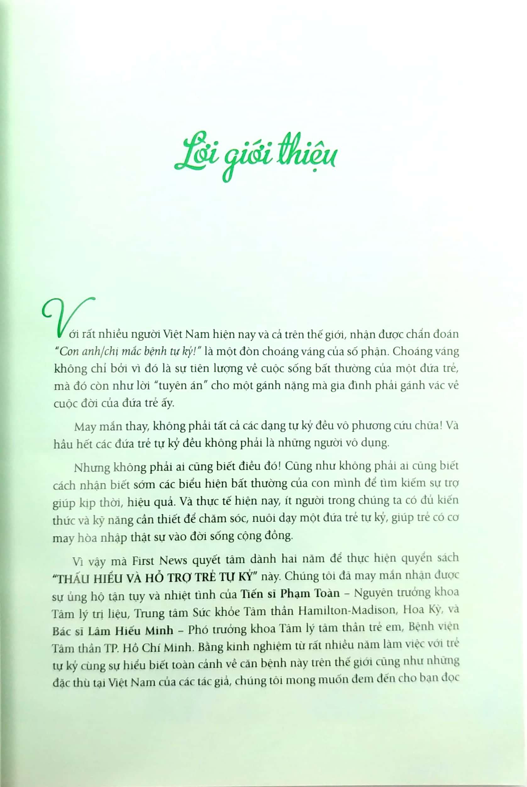 Thấu Hiểu Và Hỗ Trợ Trẻ Tự Kỷ (Tái Bản)
