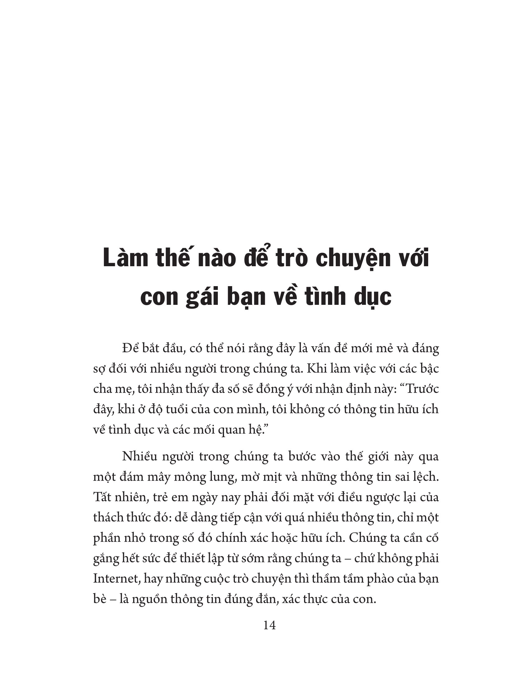 Giáo Dục Giới Tính Cho Con Gái